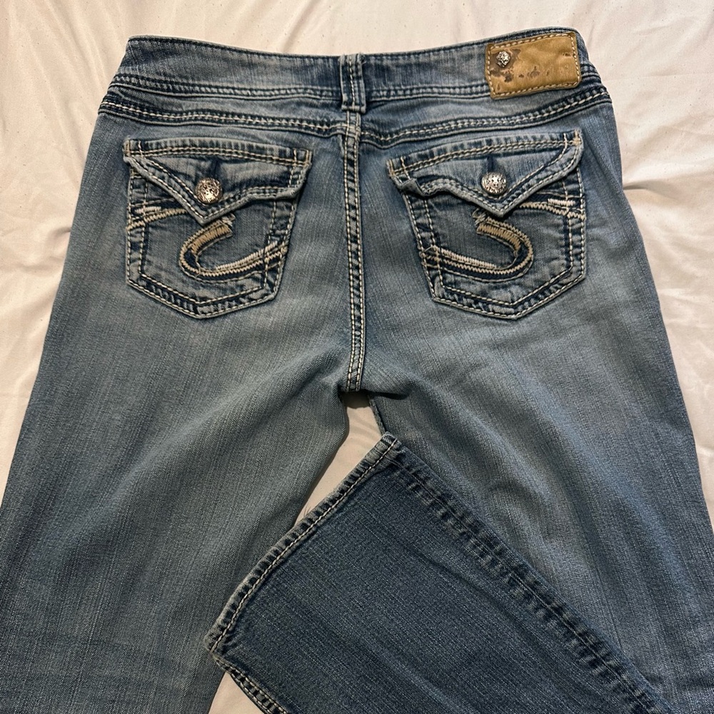 Silver Suki Jeans Women's Boot Cut in Light Blue
